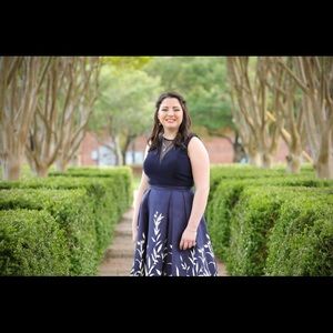 Stunning Navy Blue floor length gown- prom/evening
